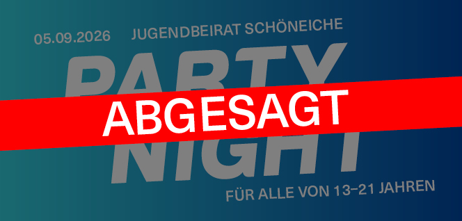 Party ABGESAGT: Party Night (für alle von 13–21 Jahren)